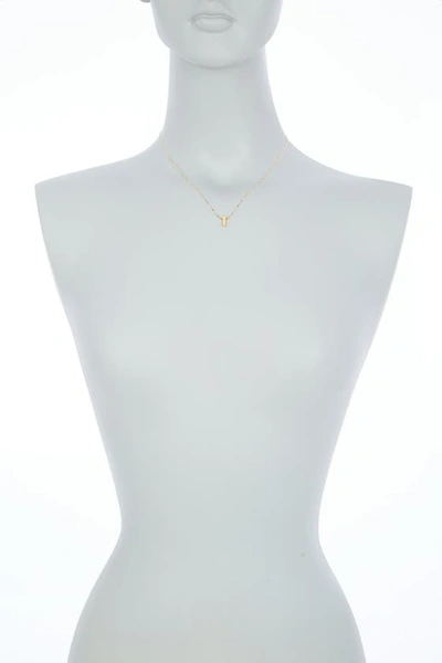 Karat Rush 14k Yellow Gold Block Letter Initial Pendant Necklace In Yellow Gold