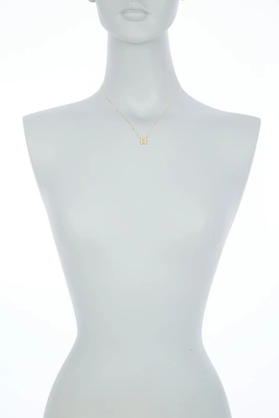 Karat Rush 14k Yellow Gold Block Letter Initial Pendant Necklace In Yellow Gold