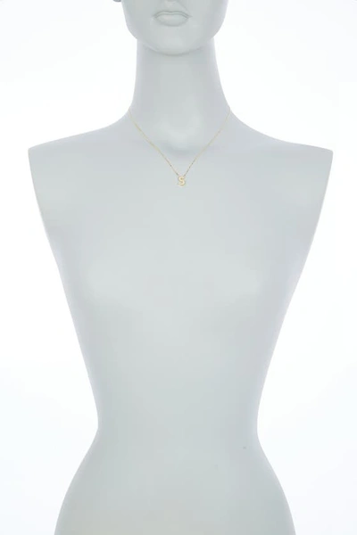 Karat Rush 14k Yellow Gold Block Letter Initial Pendant Necklace In Yellow Gold