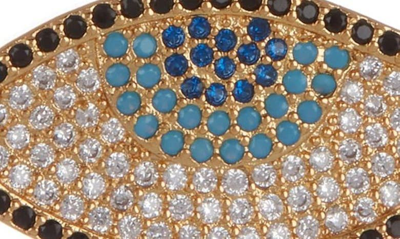 Olivia Welles Deena Crystal Eye Necklace In Gold / Multi