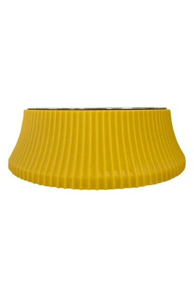 Shop Dogs Of Glamour Kim Modern Square Bowl In Yellow