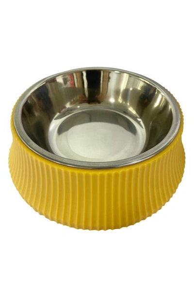 Shop Dogs Of Glamour Kim Modern Square Bowl In Yellow