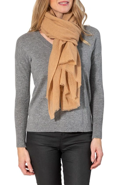 Shop Amicale Cashmere Convertible Scarf In Camel