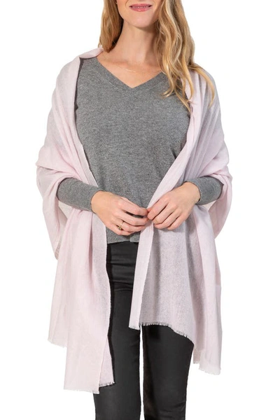 Shop Amicale Cashmere Light Weight Wrap In Blush