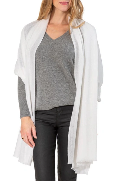 Shop Amicale Cashmere Convertible Scarf In Ivory