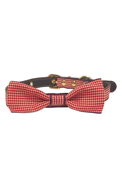 Shop Dogs Of Glamour Harvey Luxury Bow Tie Collar In Red/ Multi