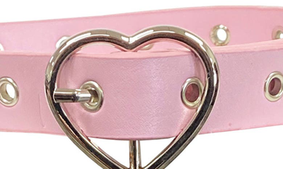 Shop Dogs Of Glamour Wagner Heart White Collar In Pink