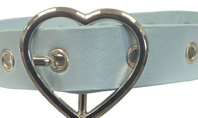 Shop Dogs Of Glamour Wagner Heart White Dog Collar In Blue