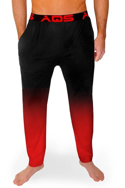 Shop Aqs Ombrè Lounge Pants In Black/ Red Ombre