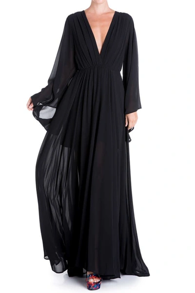 Shop Meghan La Sunset Maxi Dress In Black