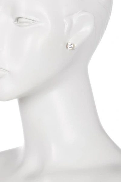 Nordstrom Rack Sterling Silver Round Cut Cz Studs In Clear/gold