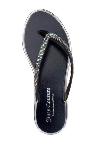 Shop Juicy Couture Scope Flip Flop Sandal In Bqz-black/iride