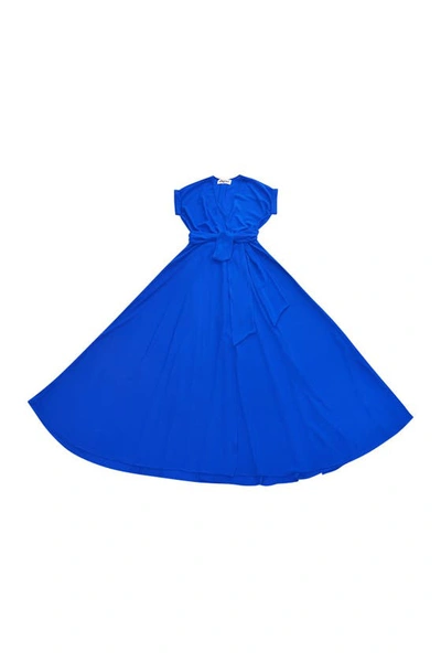 Shop Meghan La Jasmine Slit Maxi Dress In Royal