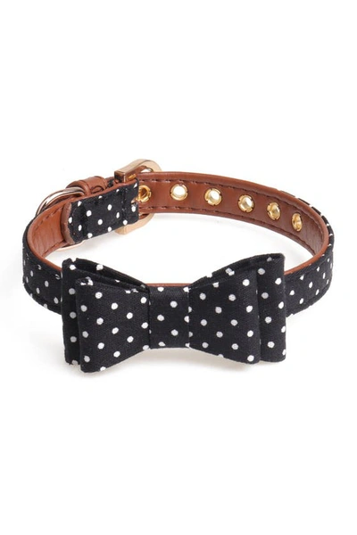 Shop Dogs Of Glamour Medium Black/white Polka Dot Collar