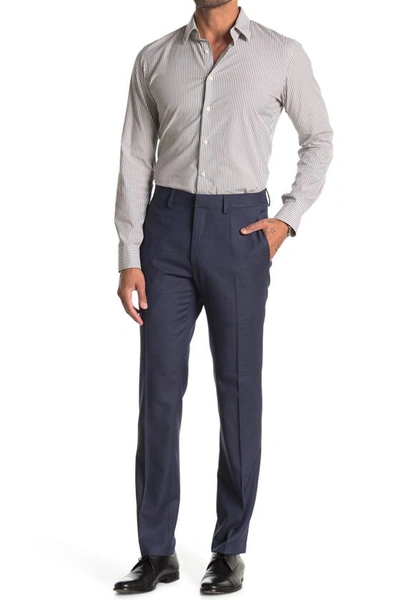 Shop Reaction Kenneth Cole Kenneth Cole Reaction Texture Weave Slim Fit Dress Pant In Medium Blue