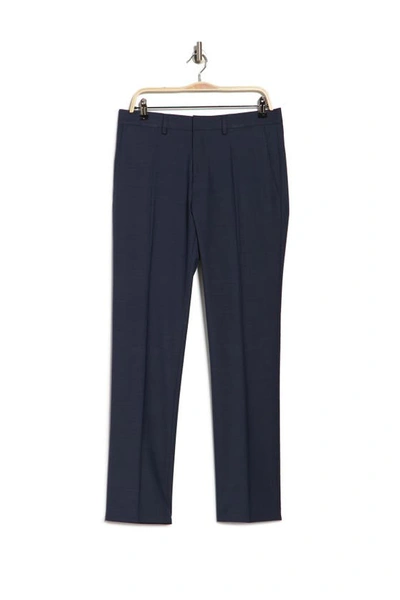 Reaction Kenneth Cole Texture Weave Slim Fit Dress Pant In Medium Blue