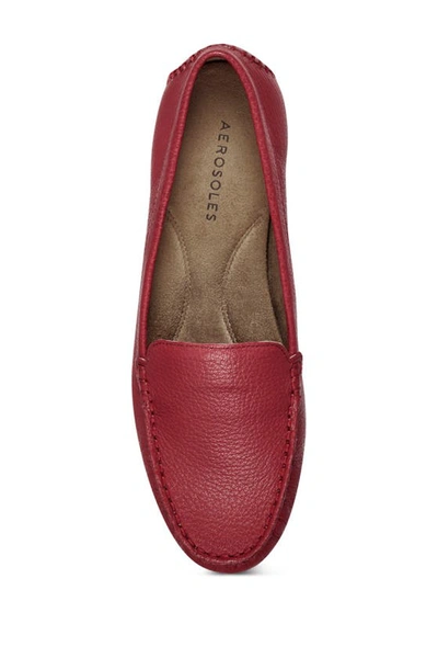 Shop Aerosoles Over Drive Loafer In Red Leather