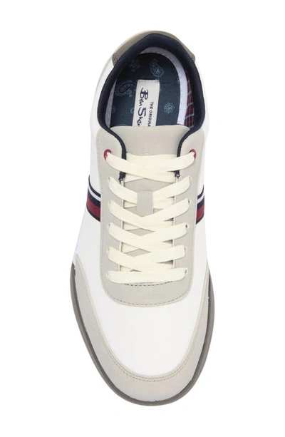 Shop Ben Sherman Pacer Old School Jogger Sneaker In White / W87