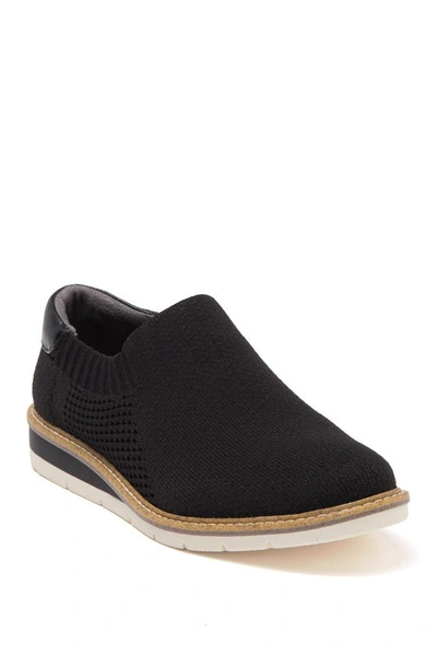 Shop Me Too Slip-on Wedge Shoe In Black Knit