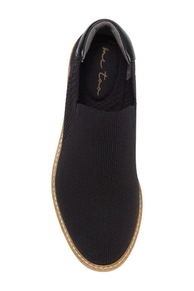 Me Too Slip-on Wedge Shoe In Black Knit