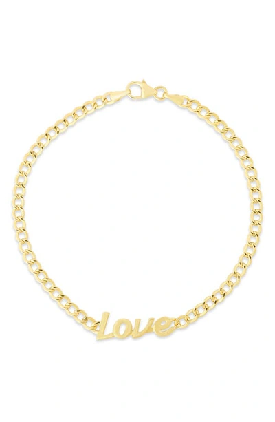 Shop Karat Rush 14k Yellow Gold 'love' Bracelet