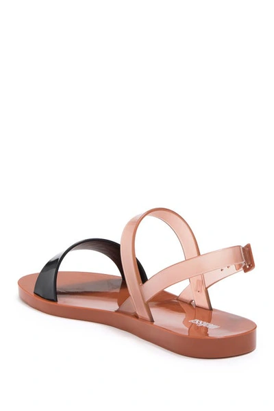 Shop Melissa Lip Quarter-strap Sandal In Brown/ Black