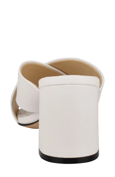 Shop Calvin Klein Isha Slide Sandal In White Leather