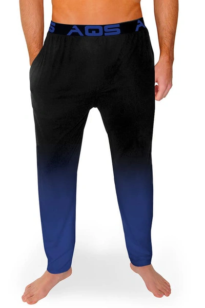 Shop Aqs Ombrè Lounge Pants In Black/ Dark Blue Ombre