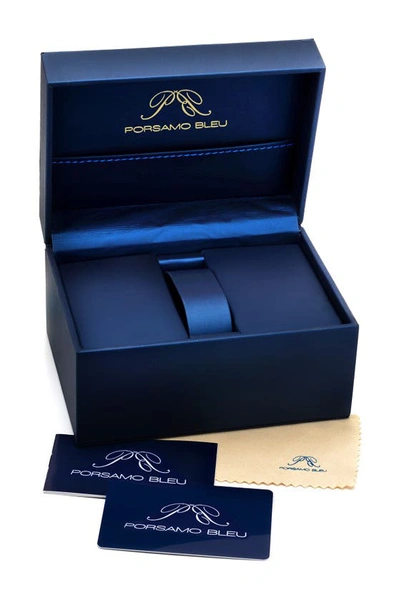 Shop Porsamo Bleu South Sea Swarovski Crystal Bracelet Watch, 30.75mm In Champagne
