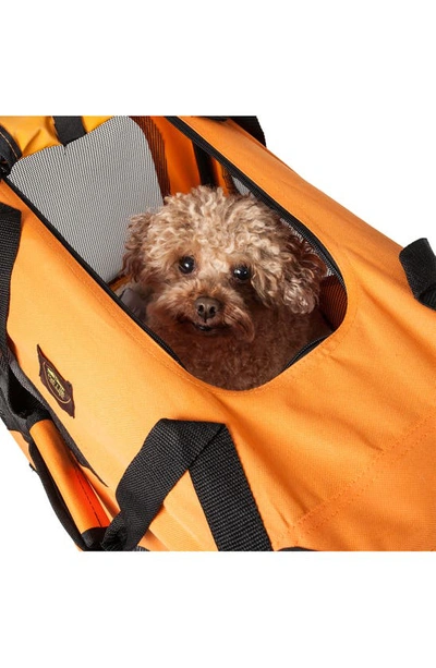 Shop Pet Life Folding Zippered 360 Vista View Dog Carrier In Orange