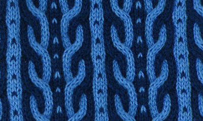 Shop Pet Life Harmonious Dual Weave Sweater In Aqua Blue And Dark Blue