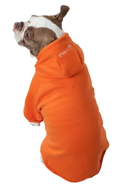 Shop Pet Life Fashion Plush Cotton Hoodie In Orange