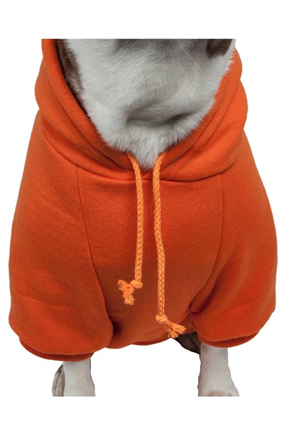 Shop Pet Life Fashion Plush Cotton Hoodie In Orange