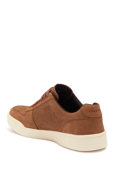 Shop Cole Haan Grand Crosscourt Modern Perforated Sneaker In British Tan