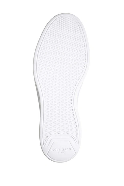 Shop Cole Haan Grand Crosscourt Modern Perforated Sneaker In Optic White / Molten Lava