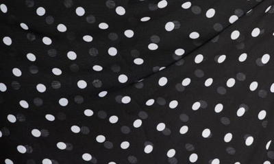 Shop Julia Jordan Dot Print Chiffon Dress In Black/white