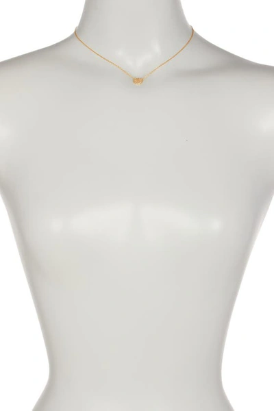 Argento Vivo Gold Plated Sterling Silver Cz Detail Circle Pendant Necklace In Gold
