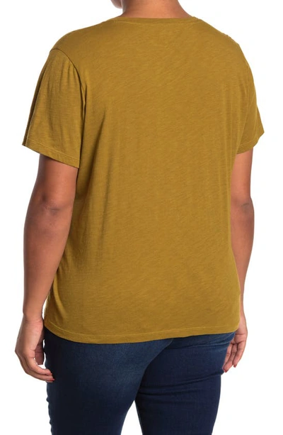 Shop Madewell V-neck Short Sleeve T-shirt In Z/dnufoliagegreen