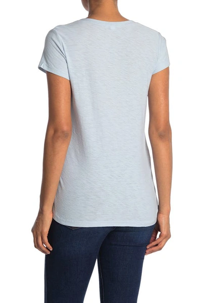 Shop James Perse V-neck T-shirt In Grey Glacier