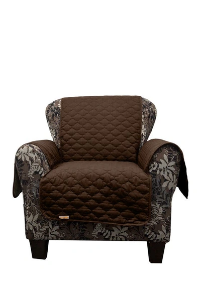 Shop Duck River Textile Chocolate Coby Reversible Water Resistent Microfiber Chair Cover