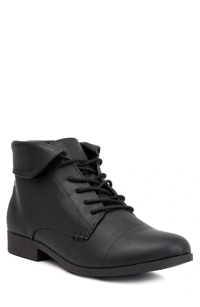 Shop London Fog Clora Ankle Boot In Blk Smooth Wide
