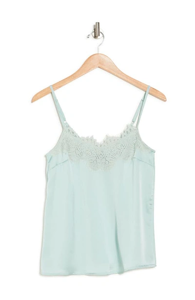 Shop Just One Woven Lace Trim Cami In Mint