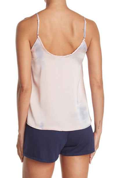 Just One Woven Lace Trim Cami In Tye Dye