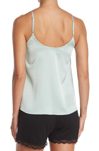 Just One Woven Lace Trim Cami In Mint