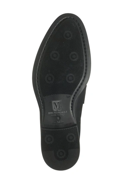 Shop Bruno Magli Rico Leather Bit Loafer In Black