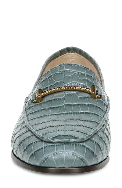 Shop Sam Edelman Lior Loafer In Grey Iris Leather