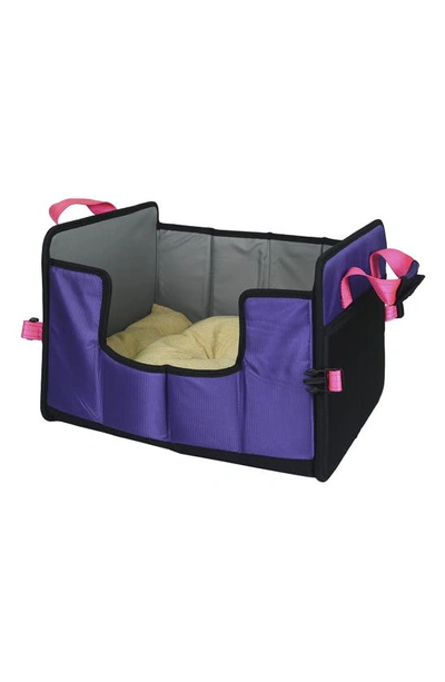 Shop Pet Life Travel-nest Folding Travel Cat & Dog Bed In Purple