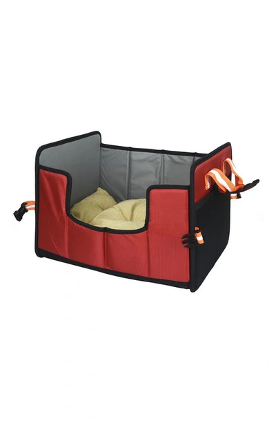 Shop Pet Life Travel-nest Folding Travel Cat & Dog Bed In Red