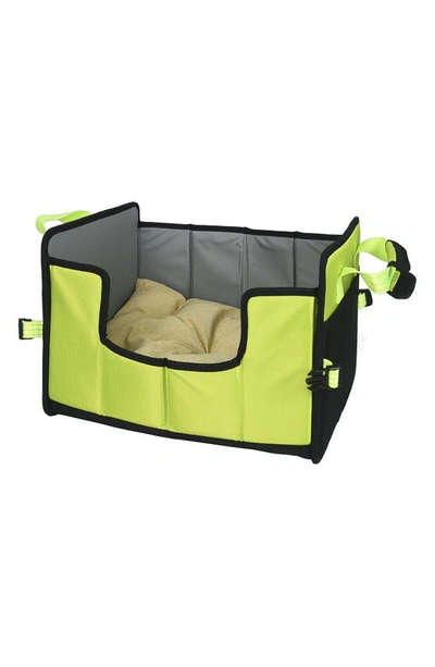 Shop Pet Life Travel-nest Folding Travel Cat & Dog Bed In Green