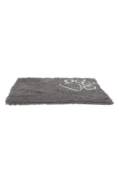 Shop Pet Life Fuzzy Quick-drying Anti-skid Machine Washable Cat & Dog Mat In Grey